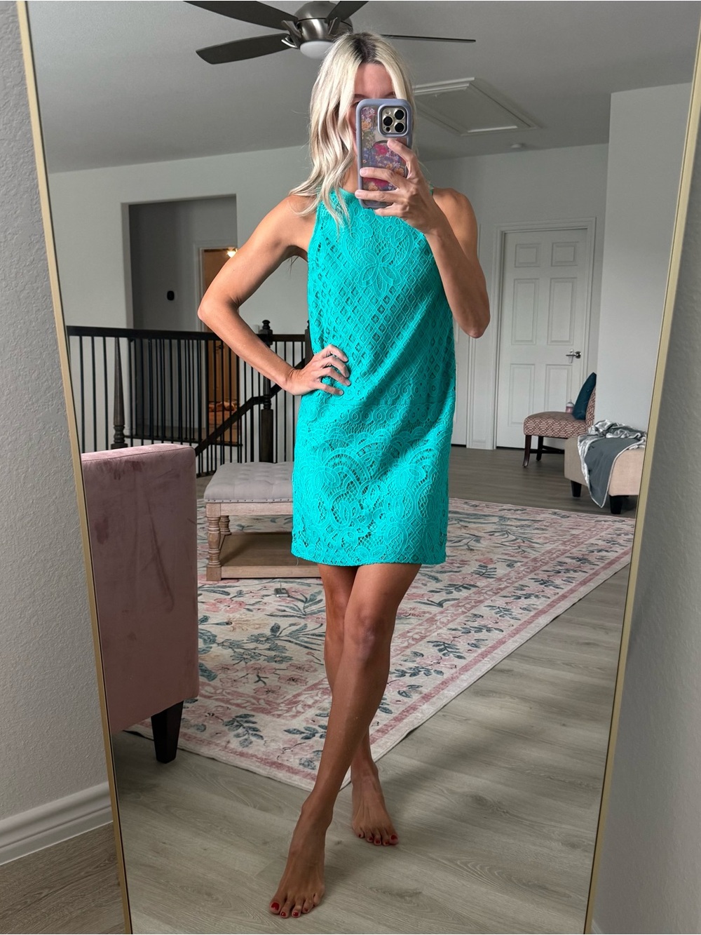 Loft 00P turquoise sheath dress
